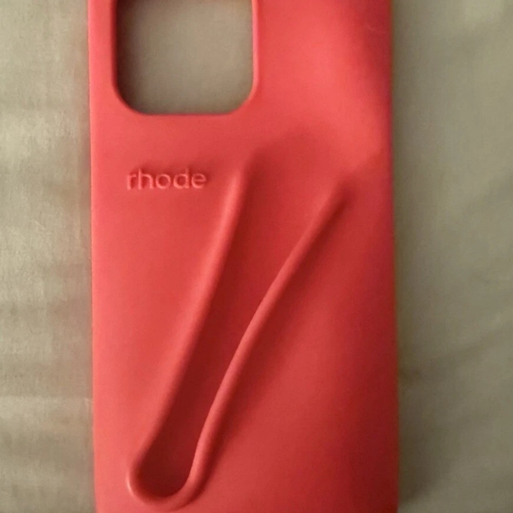 RHODE HaileyBieber Lip phone case Iphone 15 Pro Max Guava Spritz: Bright Coral